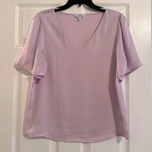 Express Lilac V-Neck Blouse